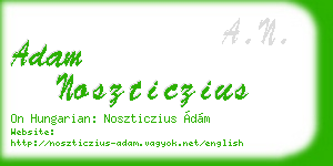 adam noszticzius business card